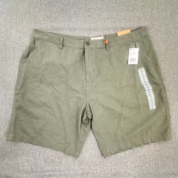 NEW! Weatherproof Vintage Mens Shorts 42 Linen & Viscose‎ Green MSRP: $60 - Picture 1 of 10